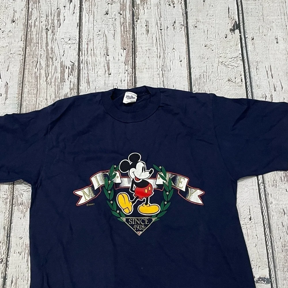 Vintage 90s Mickey Mouse Disney World Cartoon Graphic 1990s Crewneck Tshirt